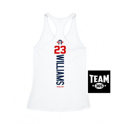 Team 365 TT11WRC Women's Zone Performance Racerback Tank - Arrows Baseball