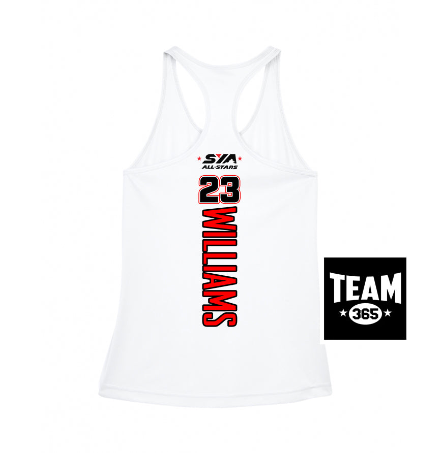 Team 365 TT11WRC Women's Zone Performance Racerback Tank - SYA All-Stars