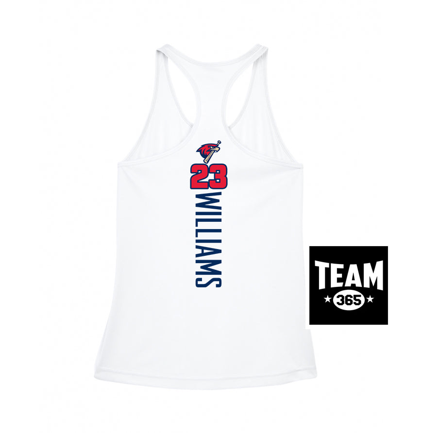 Team 365 TT11WRC Women's Zone Performance Racerback Tank - MSA Redtails Baseball