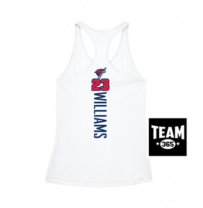 Team 365 TT11WRC Women's Zone Performance Racerback Tank - MSA Redtails Baseball