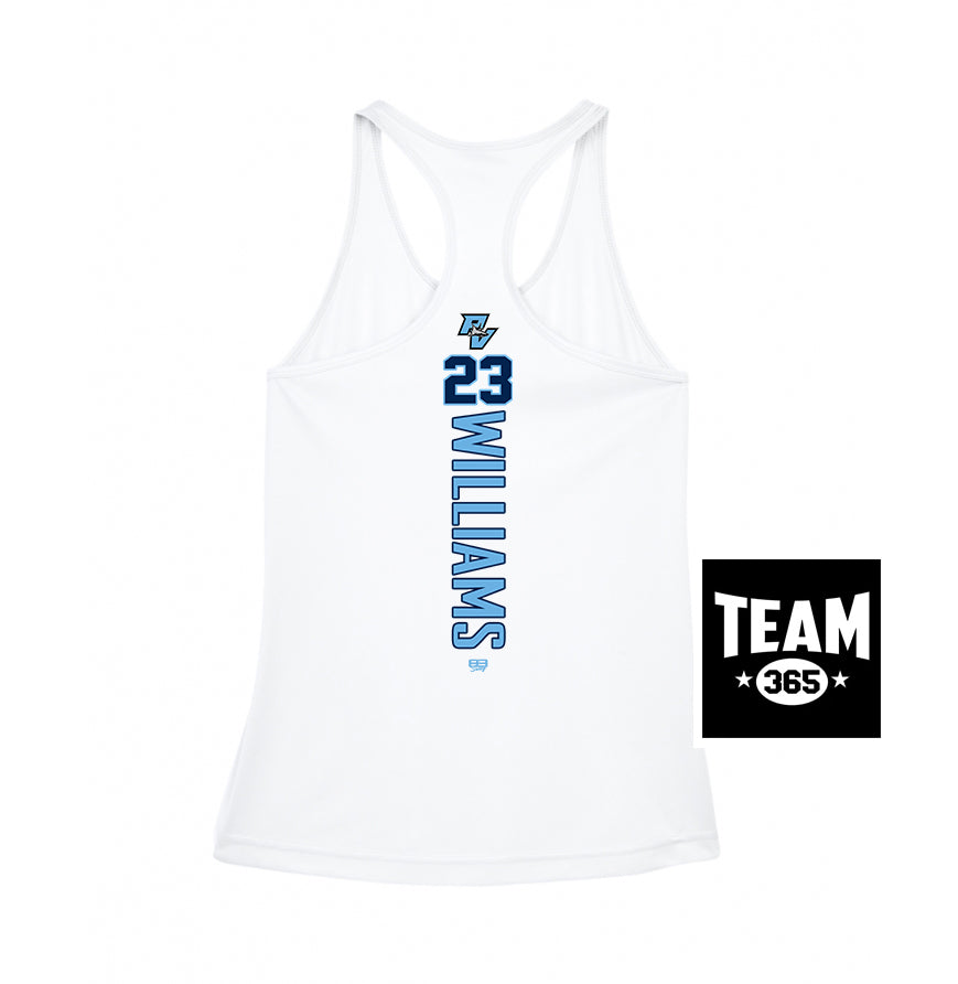 Team 365 TT11WRC Women's Zone Performance Racerback Tank - PVAA Sharks Baseball