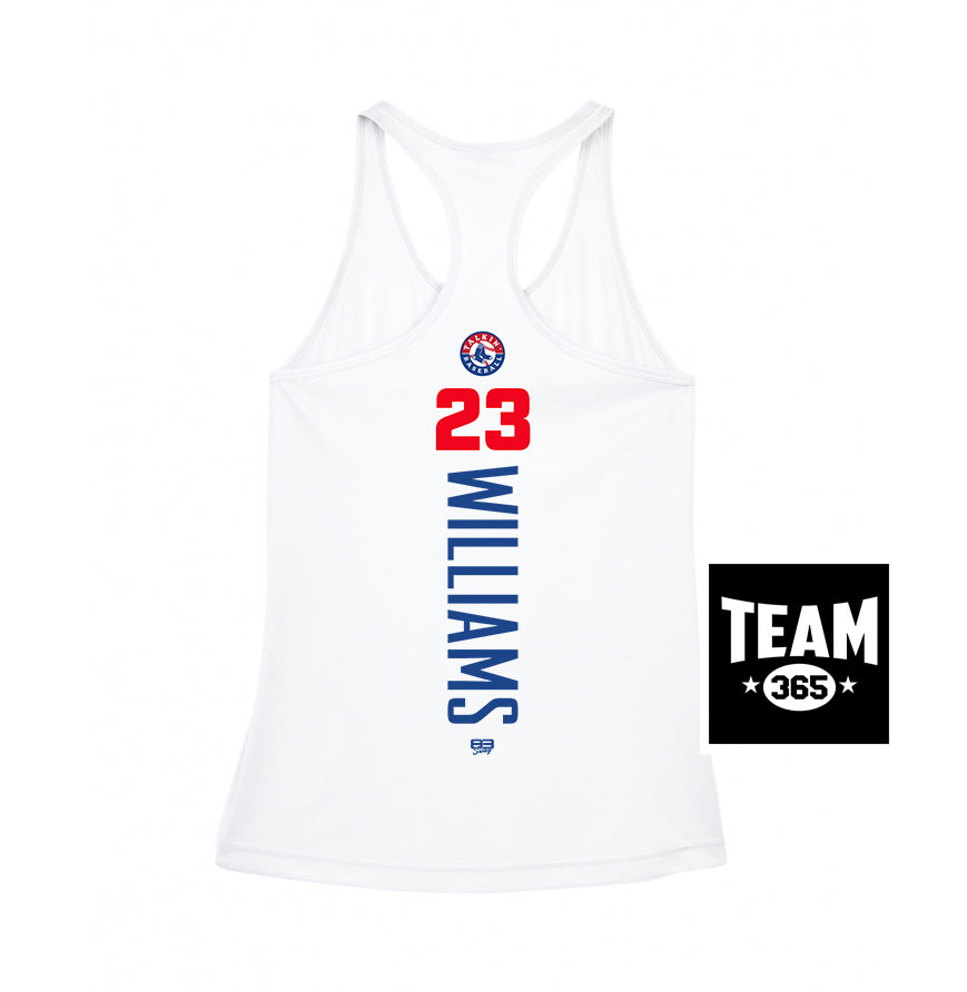 Team 365 TT11WRC Women's Zone Performance Racerback Tank - Talkin' Baseball