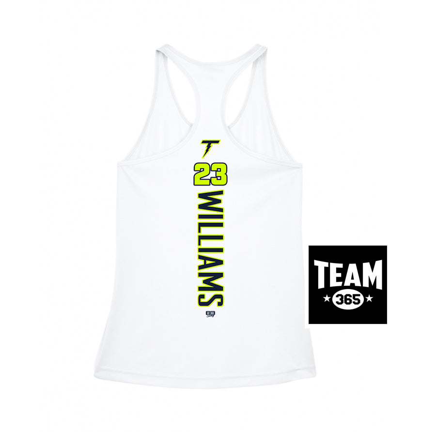 Team 365 TT11WRC Women's Zone Performance Racerback Tank - Ponte Vedra Thunder Baseball