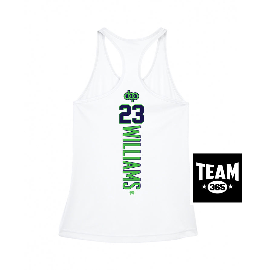 Team 365 TT11WRC Women's Zone Performance Racerback Tank - OBP Land Sharks