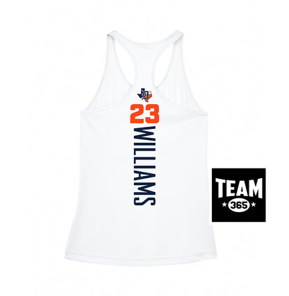 Team 365 TT11WRC Women's Zone Performance Racerback Tank - Dallas Tigers Baseball