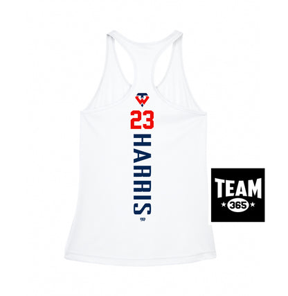 Team 365 TT11WRC Women's Zone Performance Racerback Tank - Tampa Warriors Baseball