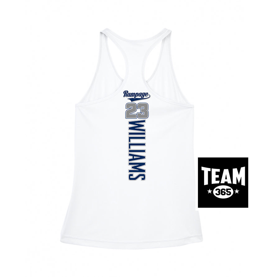 Team 365 TT11WRC Women's Zone Performance Racerback Tank - Mississippi Rampage