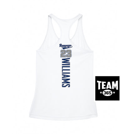 Team 365 TT11WRC Women's Zone Performance Racerback Tank - Mississippi Rampage