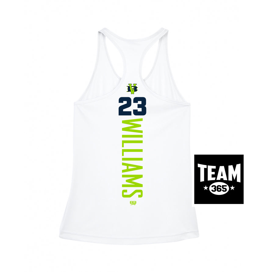 Team 365 TT11WRC Women's Zone Performance Racerback Tank - VB Bombers Baseball