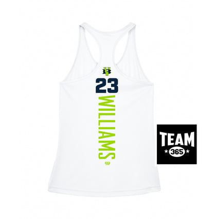 Team 365 TT11WRC Women's Zone Performance Racerback Tank - VB Bombers Baseball