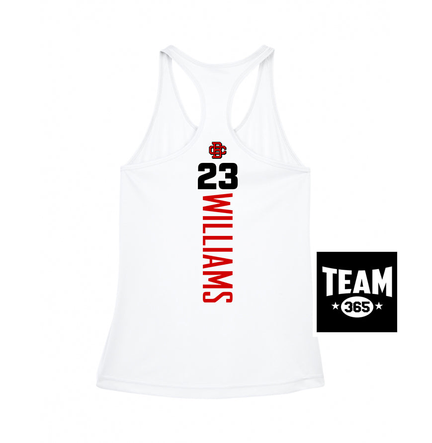 Team 365 TT11WRC Women's Zone Performance Racerback Tank - Creeks Baseball Club - CBC