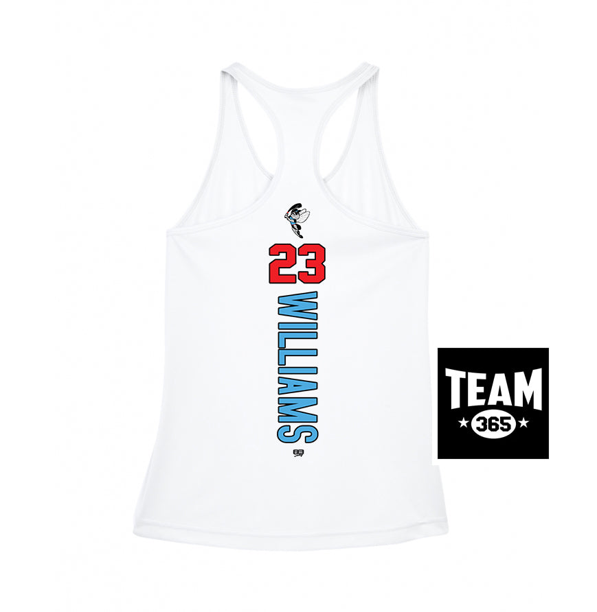 Team 365 TT11WRC Women's Zone Performance Racerback Tank - NBC Gnats Baseball