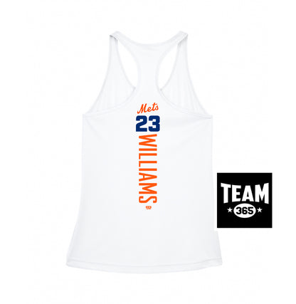 Team 365 TT11WRC Women's Zone Performance Racerback Tank - Florida Mets Baseball