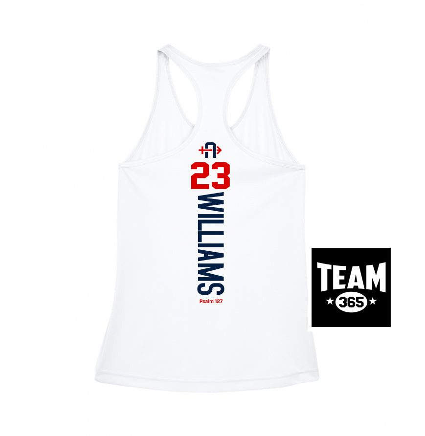 Team 365 TT11WRC Women's Zone Performance Racerback Tank - Arrows Baseball