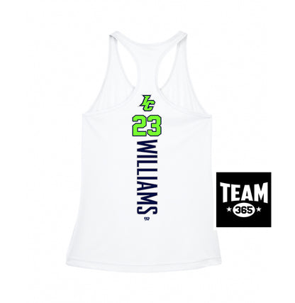 Team 365 TT11WRC Women's Zone Performance Racerback Tank - Indy Clutch Baseball