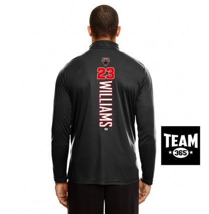 Team 365 TT31 Men's Zone Performance Quarter-Zip - Black Creek Cottonmouths