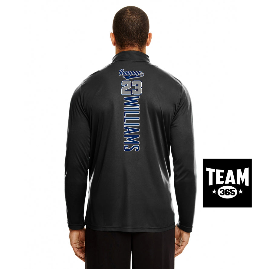 Team 365 TT31 Men's Zone Performance Quarter-Zip - Mississippi Rampage