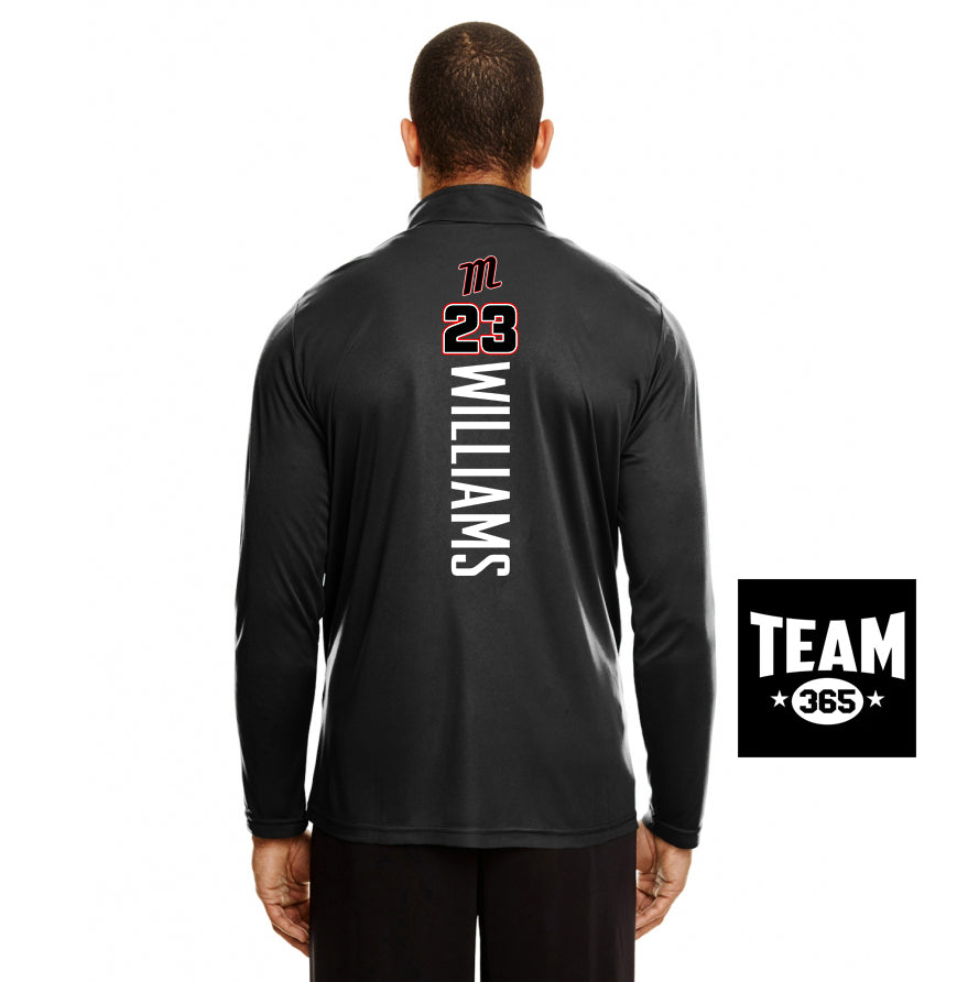 Team 365 TT31 Men's Zone Performance Quarter-Zip - SYA Mets "M" Logo