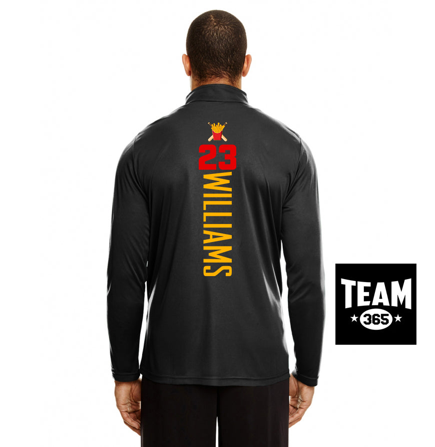 Team 365 TT31 Men's Zone Performance Quarter-Zip - Team Rally Fries Baseball