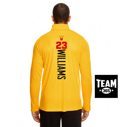 Team 365 TT31 Men's Zone Performance Quarter-Zip - Team Rally Fries Baseball