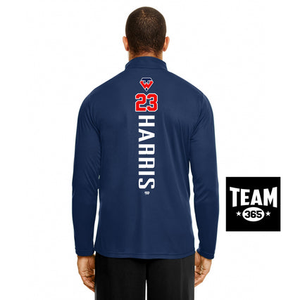 Team 365 TT31 Men's Zone Performance Quarter-Zip - Tampa Warriors Baseball