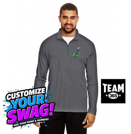 Team 365 TT31 Men's Zone Performance Quarter-Zip - OBP Swamp Donkeys