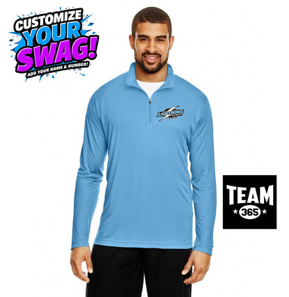 Team 365 TT31 Men's Zone Performance Quarter-Zip - Lightning Premier Softball