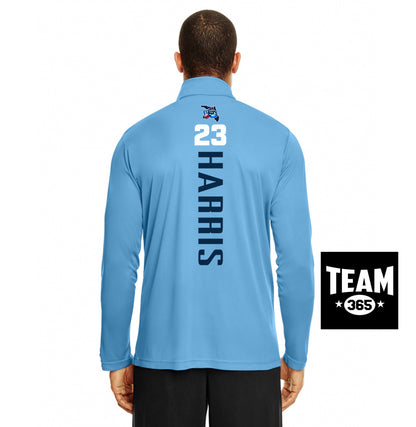 Team 365 TT31 Men's Zone Performance Quarter-Zip - FCA Blueclaws Baseball