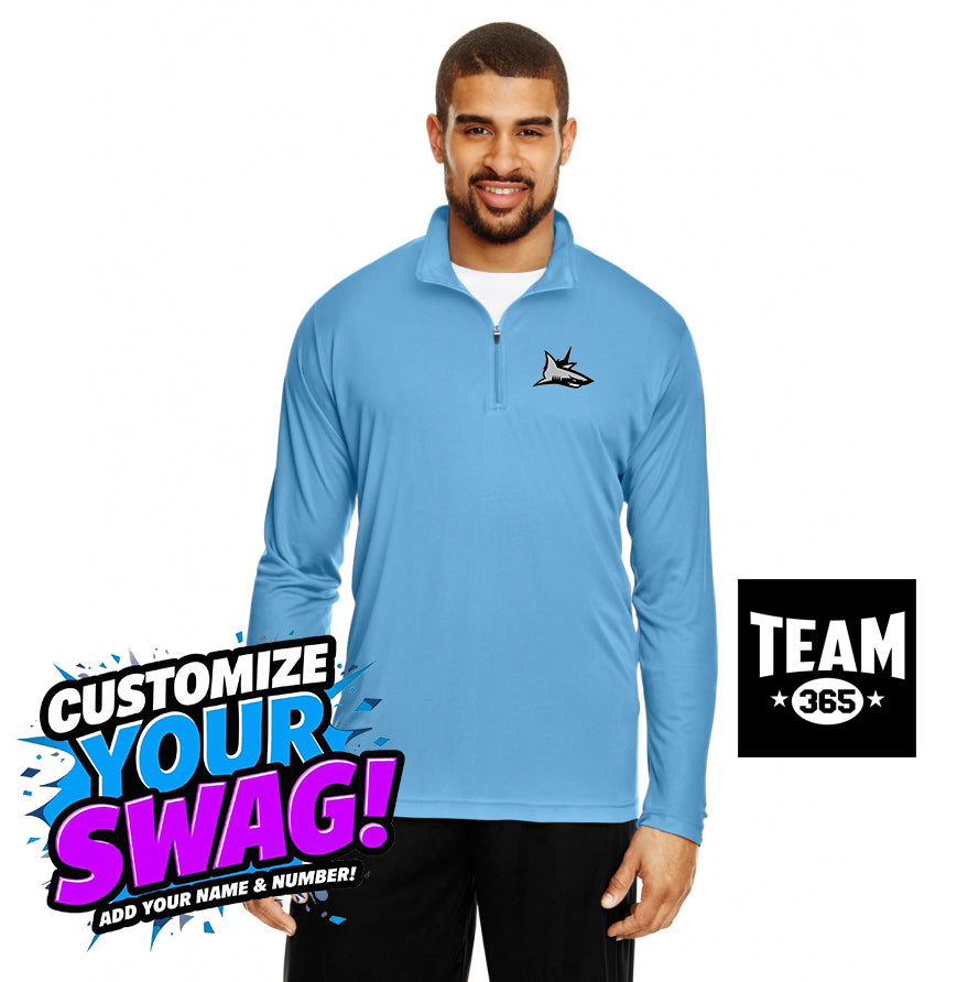 Team 365 TT31 Men's Zone Performance Quarter-Zip - PVAA Sharks Baseball