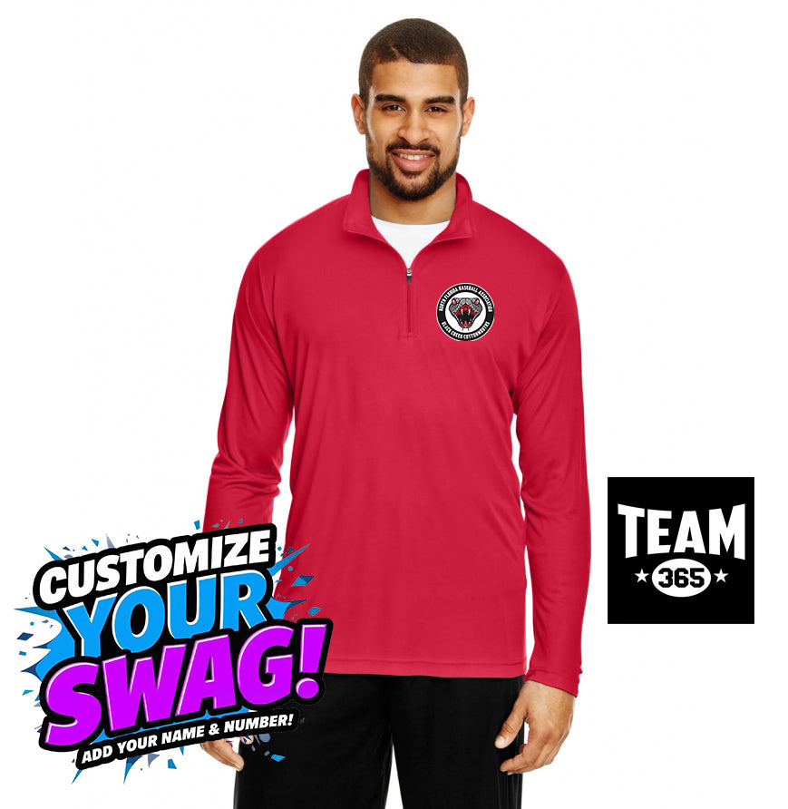 Team 365 TT31 Men's Zone Performance Quarter-Zip - Black Creek Cottonmouths