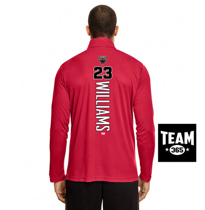 Team 365 TT31 Men's Zone Performance Quarter-Zip - Black Creek Cottonmouths