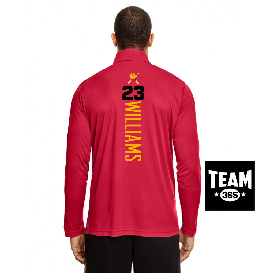 Team 365 TT31 Men's Zone Performance Quarter-Zip - Team Rally Fries Baseball