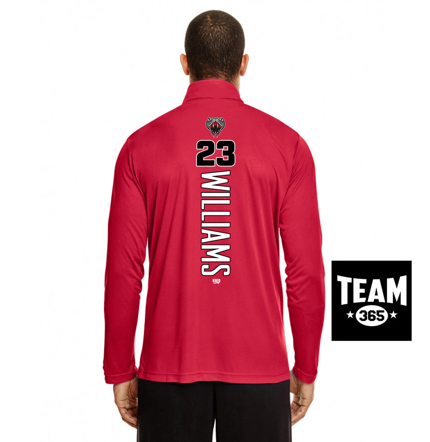 Team 365 TT31 Men's Zone Performance Quarter-Zip - Black Creek Cottonmouths