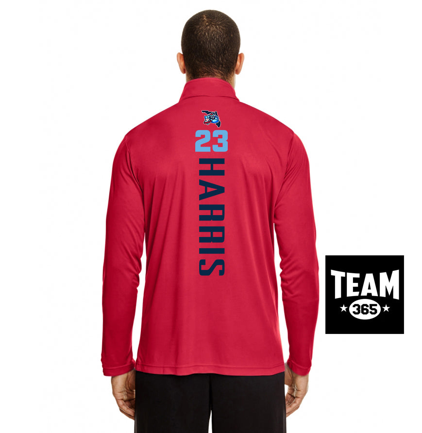 Team 365 TT31 Men's Zone Performance Quarter-Zip - FCA Blueclaws Baseball