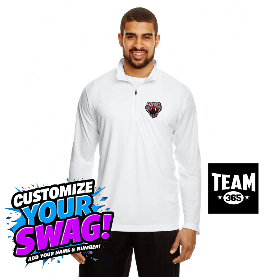 Team 365 TT31 Men's Zone Performance Quarter-Zip - Black Creek Cottonmouths