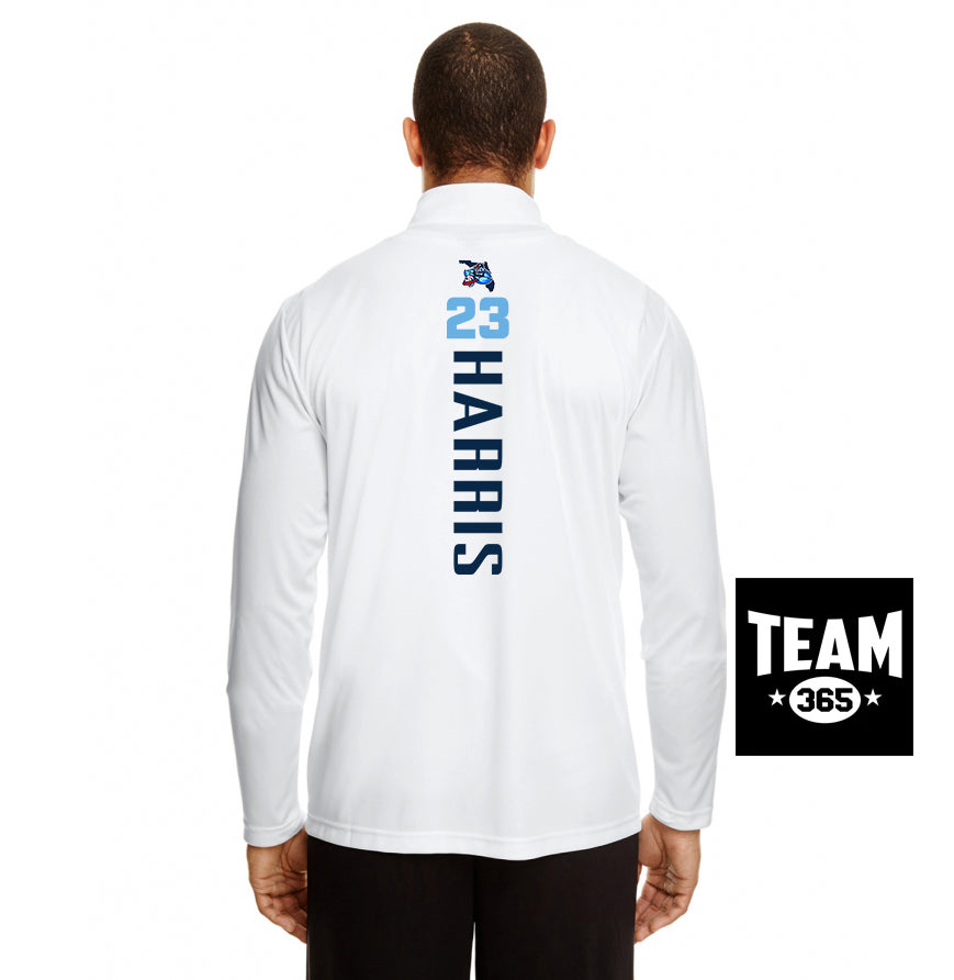 Team 365 TT31 Men's Zone Performance Quarter-Zip - FCA Blueclaws Baseball