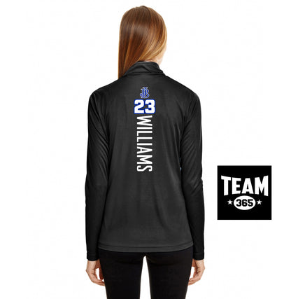 Team 365 TT31W Women's Zone Performance Quarter-Zip - Jax Beach Baseball