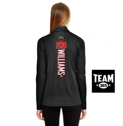 Team 365 TT31W Women's Zone Performance Quarter-Zip - Black Creek Cottonmouths