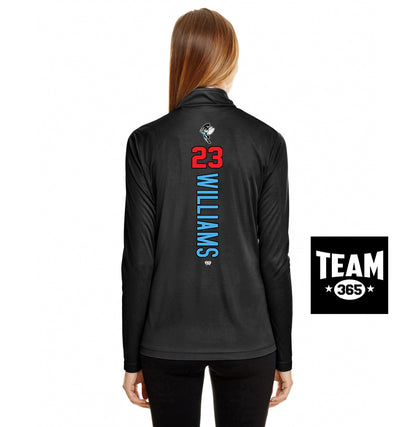 Team 365 TT31W Women's Zone Performance Quarter-Zip - NBC Gnats Baseball