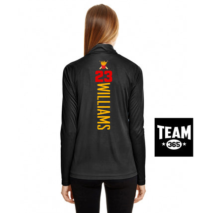 Team 365 TT31W Women's Zone Performance Quarter-Zip - Team Rally Fries Baseball