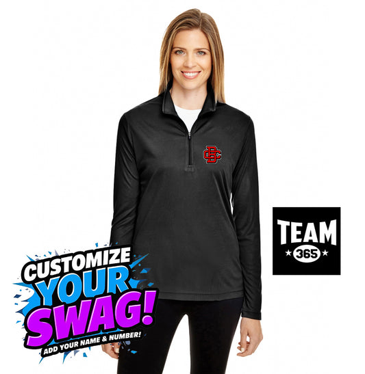Team 365 TT31W Women's Zone Performance Quarter-Zip - Creeks Baseball Club - CBC