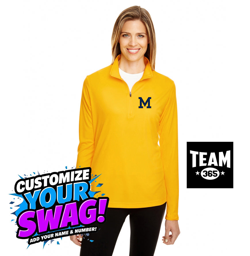 Team 365 TT31W Women's Zone Performance Quarter-Zip - Midland Baseball