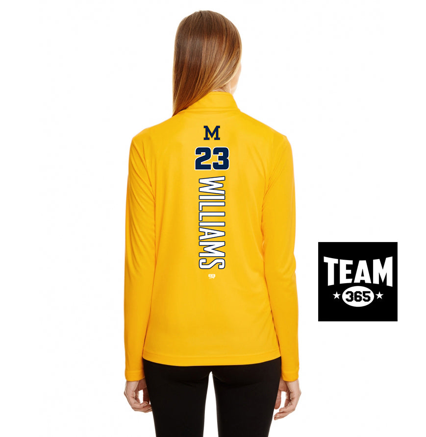 Team 365 TT31W Women's Zone Performance Quarter-Zip - Midland Baseball