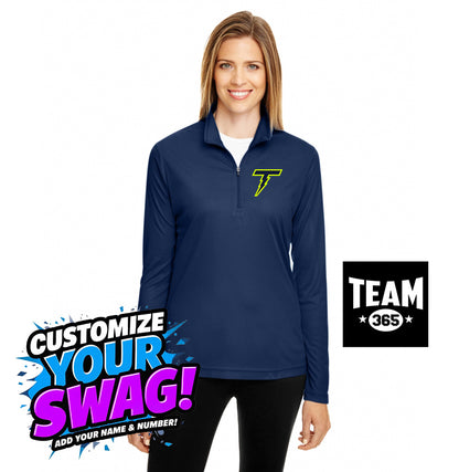 Team 365 TT31W Women's Zone Performance Quarter-Zip - Ponte Vedra Thunder Baseball