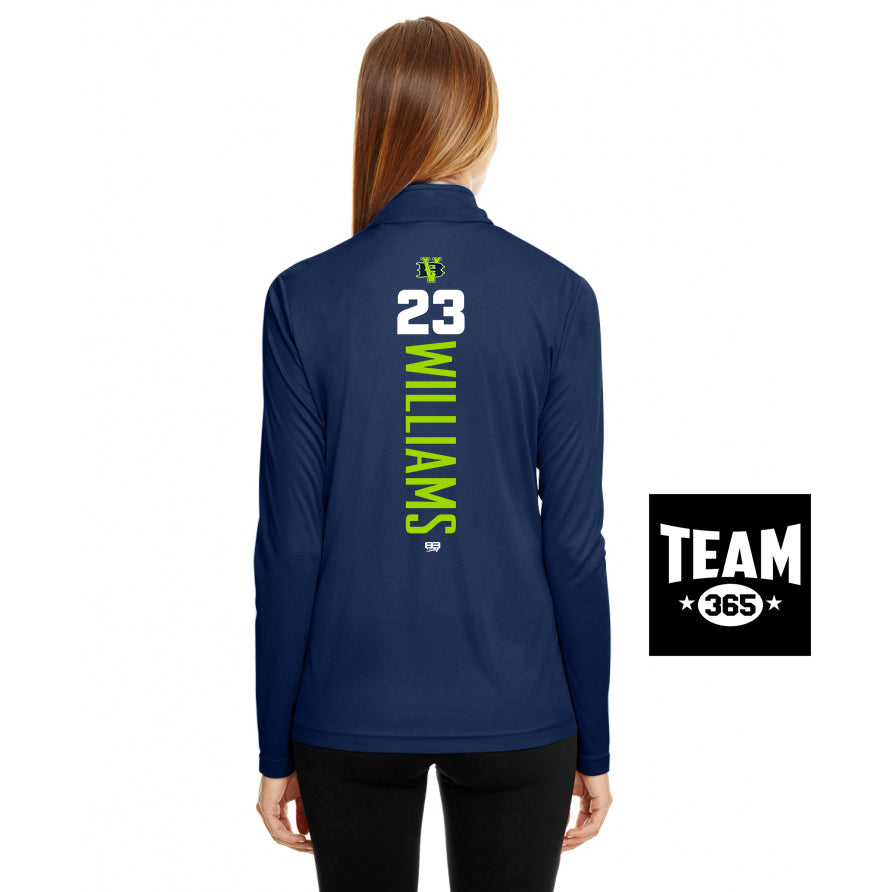 Team 365 TT31W Women's Zone Performance Quarter-Zip - VB Bombers Baseball