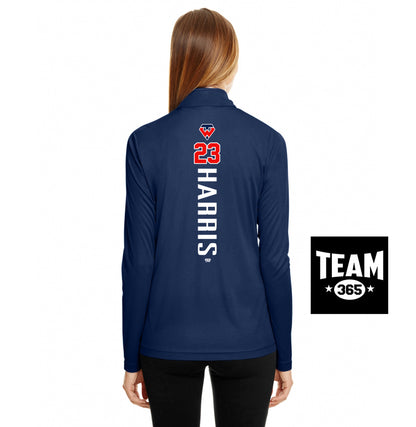 Team 365 TT31W Women's Zone Performance Quarter-Zip - Tampa Warriors Baseball