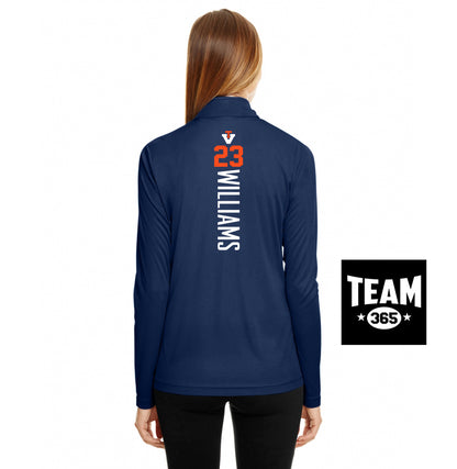 Team 365 TT31W Women's Zone Performance Quarter-Zip - Team Virginia Baseball