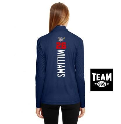 Team 365 TT31W Women's Zone Performance Quarter-Zip - Bloomingdale Bulldogs Baseball