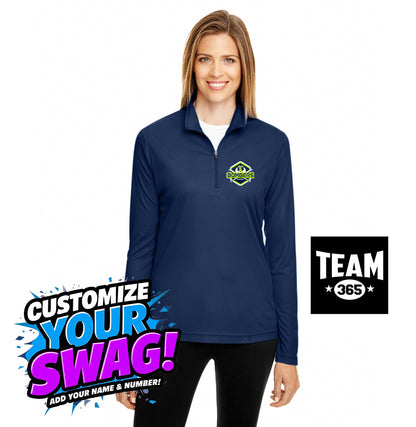 Team 365 TT31W Women's Zone Performance Quarter-Zip - VB Bombers Baseball