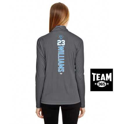 Team 365 TT31W Women's Zone Performance Quarter-Zip - PVAA Sharks Baseball